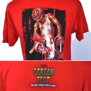Gyros Scream Fest Haunted House Evil Jack Is Back T-Shirt Medium 2006 Halloween